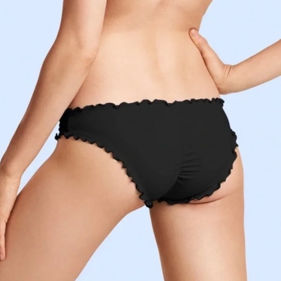 Victoria’s Secret Black Ruffle Bottoms - Picture 1 of 4